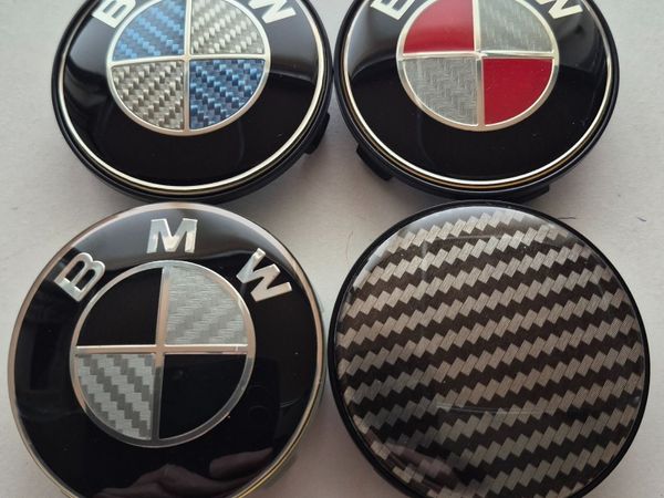 BMW Carbon Fibre Centre Caps - FREE POST - Main image