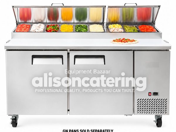 Atosa 2-Door Pizza Prep Fridge 566L - 1.7m - Main image