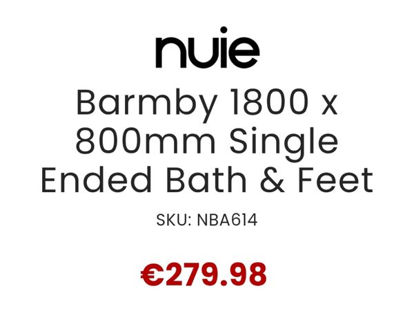 1800x800mm Single Ended Bath & Legs  - Main image