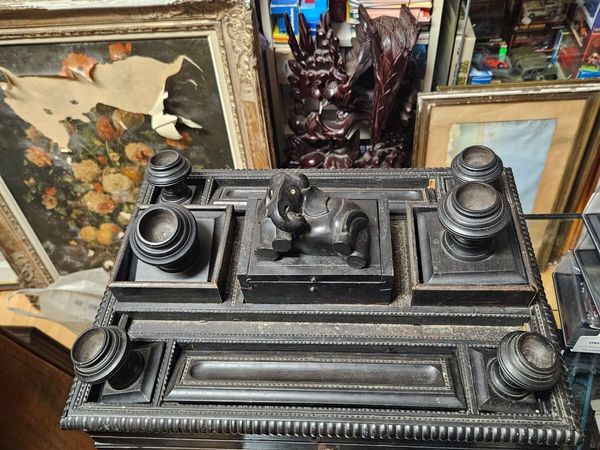 Vintage Ebony Writing Box - Main image