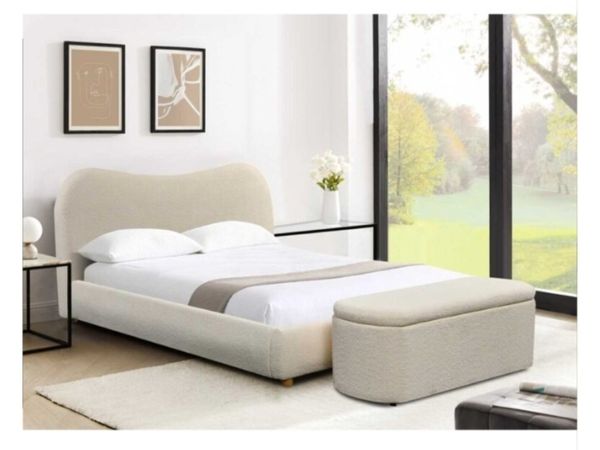 Donegal Cream Bed & Ottoman - Main image