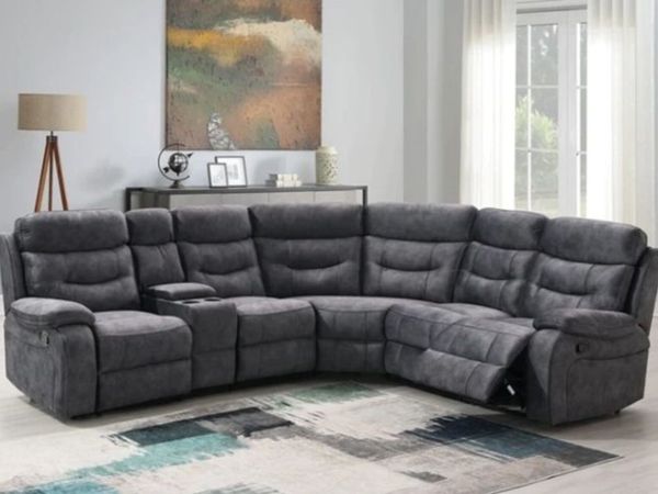 Carrie Manual Sectional Dark Grey - Main image