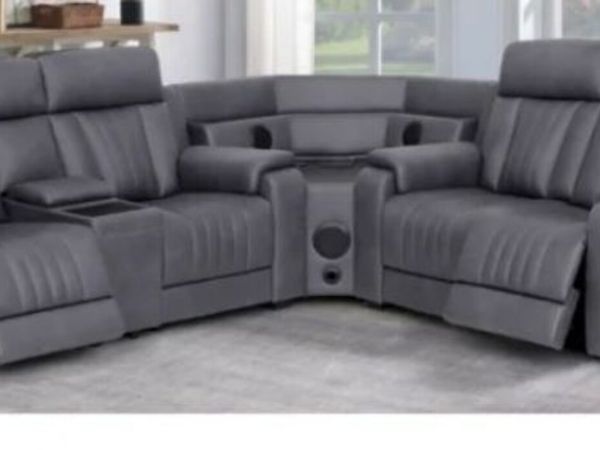Angelo Sectional Slate / Built in Speakers - Main image