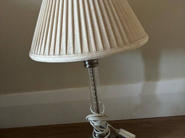 Chrome & glass stem lamp x 2 - Main image