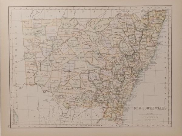 Antique Map New South Wales 1890’s - Main image