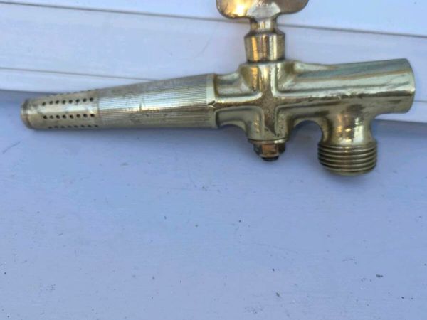Old original brass  whiskey  barrel  tap - Main image