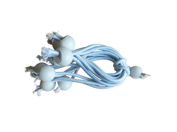 Small white bungee ball Ties 10cm ( 10 pk ) - Main image