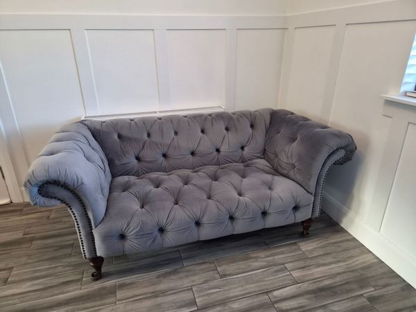 2 seater Chesterfield sofa and tub armchair - Main image