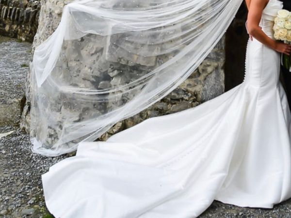 Luxury Mikado Fabric Mermaid Style Wedding Dress - Main image