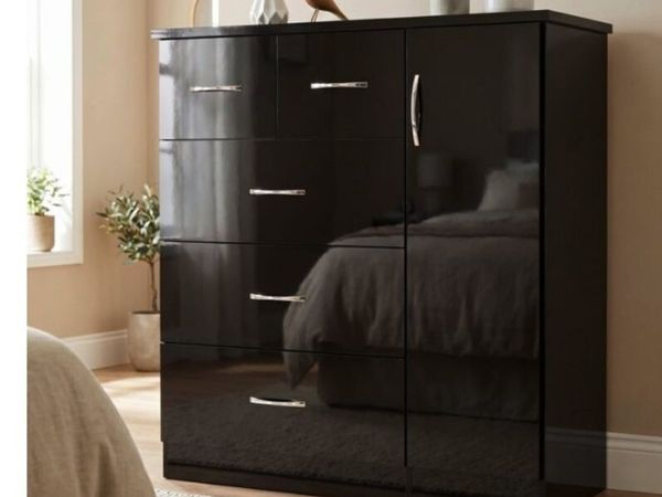 Nevada 5 Drawer Low Wardrobe - Main image