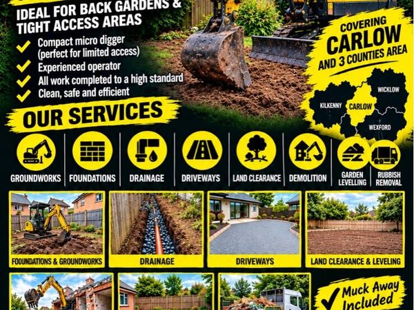 Landscaping, Groundwork’s, Mini digger - Main image