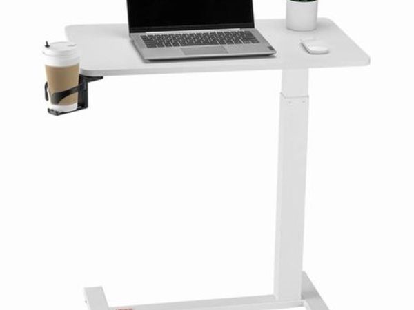 Overbed Table, Mobile Bed Side Table with 4 Hidde - Main image