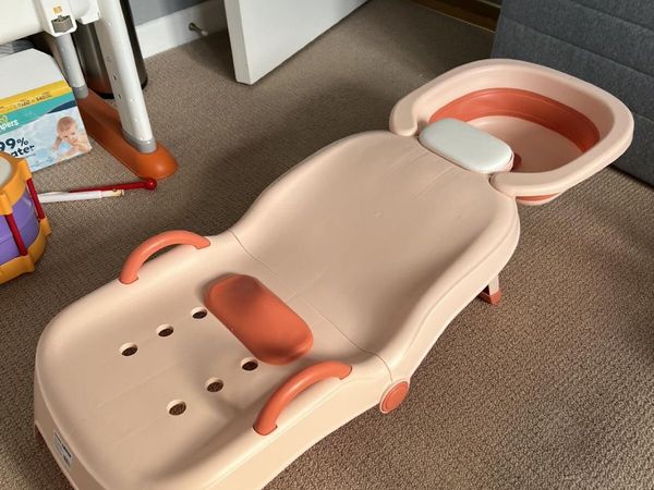Foldable Kids Hair Washing Chair with Basin - Main image