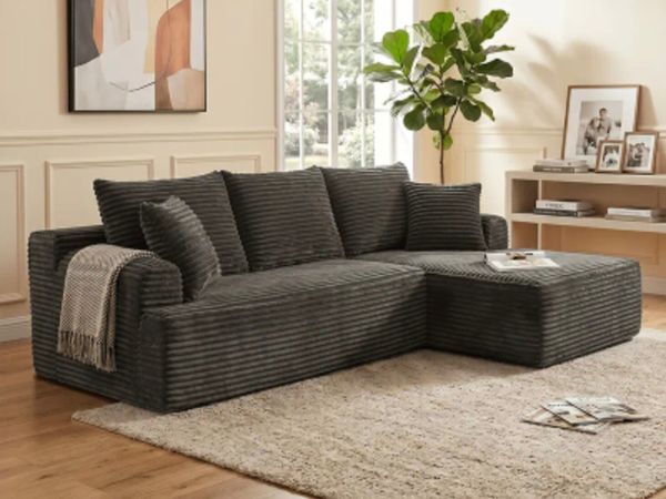 Moular L shaped boneless couch - Main image