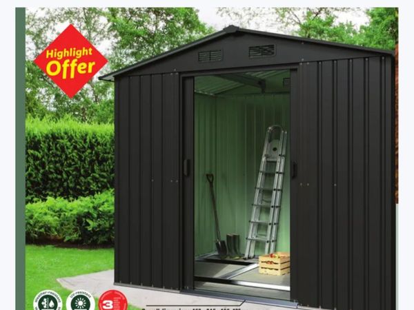 Metal Garden Shed with Sliding Door - Main image