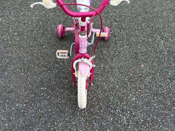 Girls’ Pink 12-Inch Bike with Stabilisers - Main image