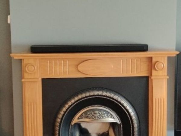 Traditional Wooden Fireplace Surround & Cast Iron - Main image