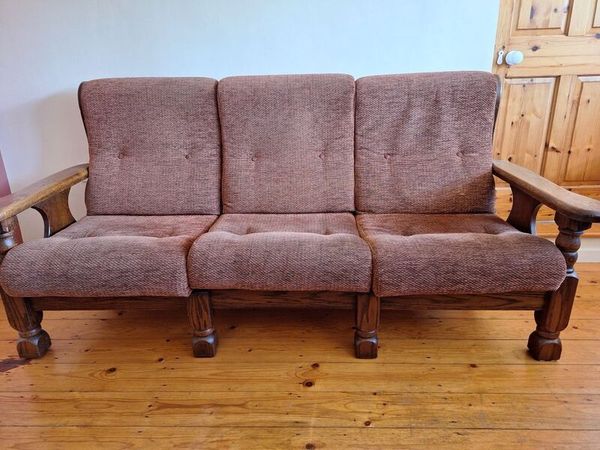 Classic 3 Piece vintage Dutch Oak Suite - Main image