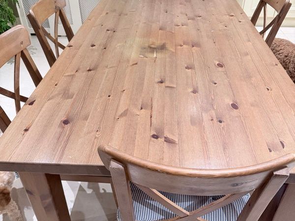 Wooden dining table set - Main image