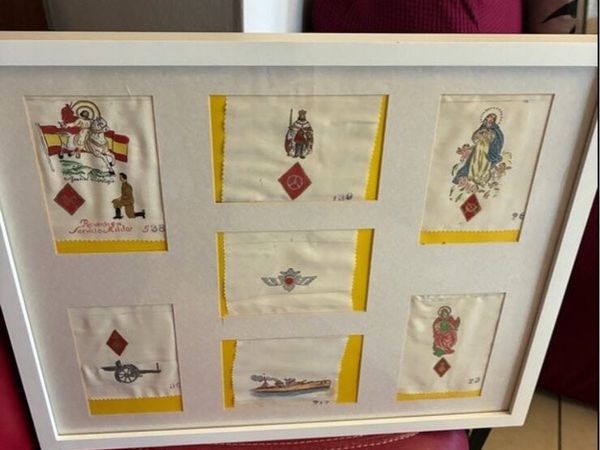 Original Handcrafted Spanish Military Art on Linen - Main image