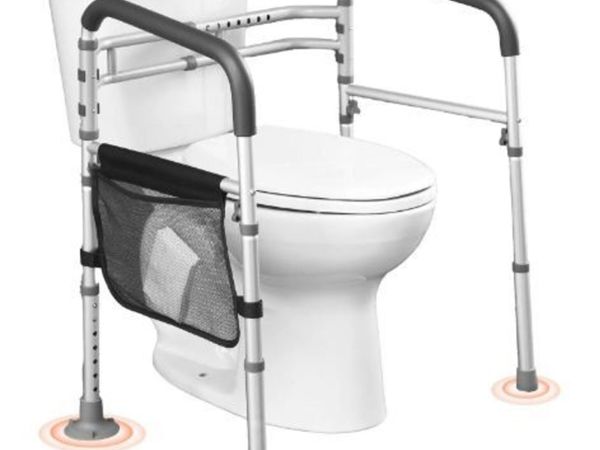 Toilet Safety Rail, 300 LBS Foldable Toilet Seat - Main image