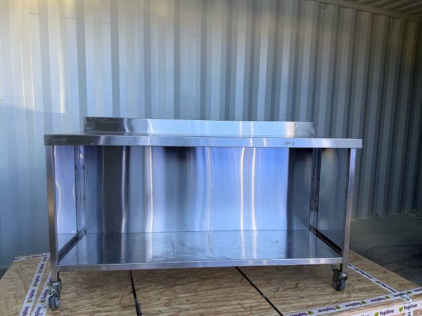 Commercial Stainless Steel Table on Wheels - Main image