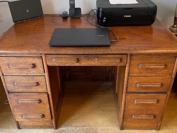 Antique Oak office desk - Main image