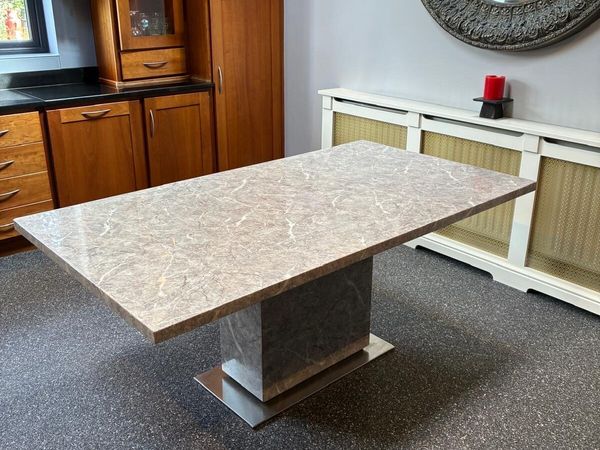 Marble style Dining table plus matching coffee - Main image