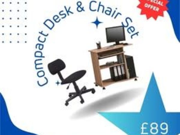 Compact Desk and Chair Set - £89+VAT - Main image
