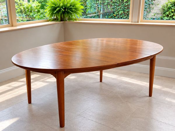 Mid-Century Oval Dining Table - Main image
