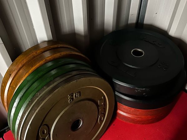 150kg Olympic bumper weight set - Main image