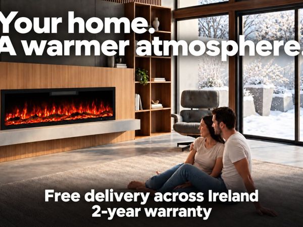 50" Electric fireplace. FREE delivery all Ireland - Main image