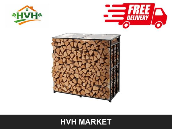 Outdoor Firewood Rack with Roof 143cm - Main image