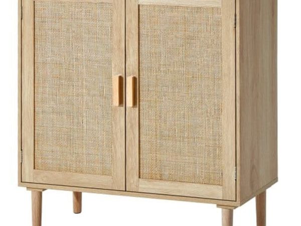 Rattan Cabinet, Rattan Storage Cabinet with 2 Magn - Main image
