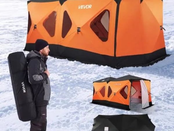 Pop Up Ice Fishing Tent 8-10 Person 4.11x2.3x2.3 m - Main image