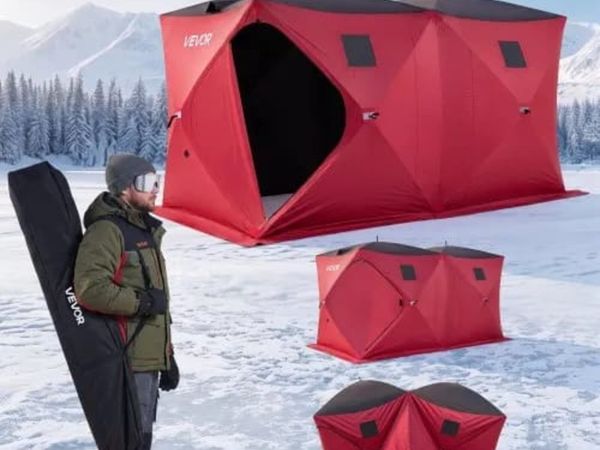 Pop Up Ice Fishing Tent 6-8 Person 3.6 x 1.8 x 2 m - Main image
