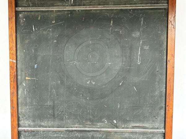 Antique Old School Blackboard, Large, Wooden. - Main image