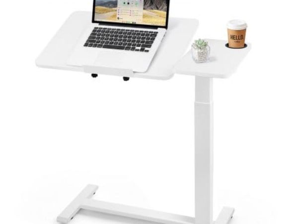 Overbed Table 800 x 400 mm Mobile Bedside Table wi - Main image