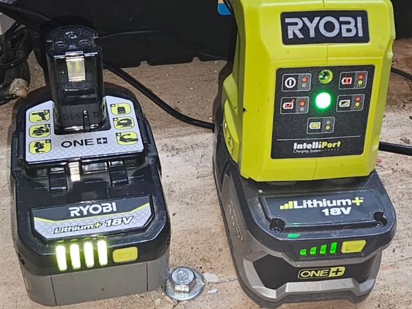 Ryobi Batteries and Charger - Main image