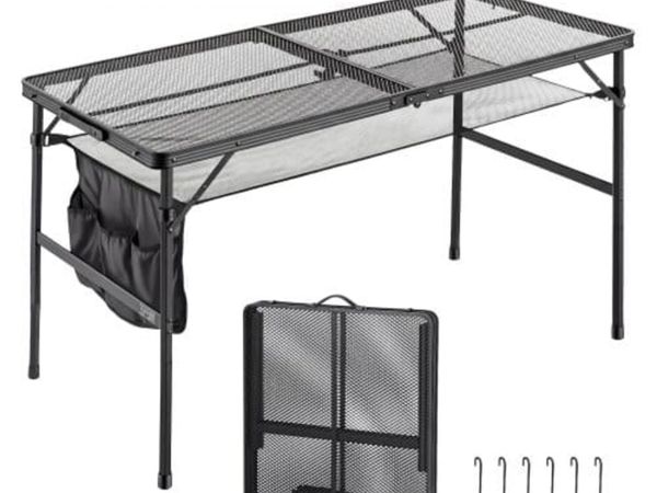 Folding Grill Table 120x60 cm Camping Tables 55 kg - Main image