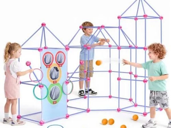 Fort Building Kit for Kids, 225 PCS Creative STEM - Main image