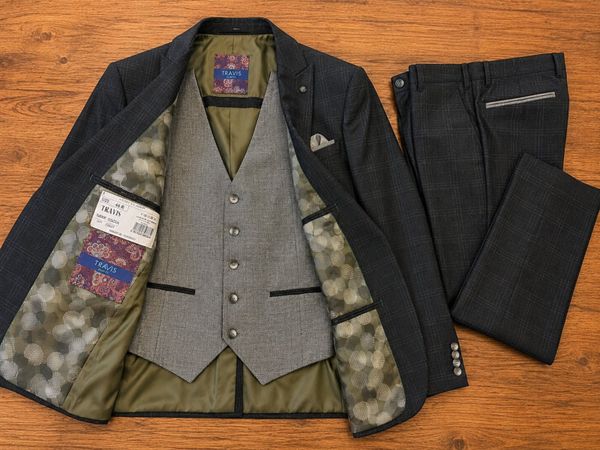 TRAVIS JOEY Men’s 3-Piece Slim Fit Suit - Main image