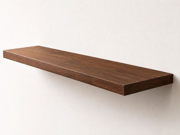 Straight Edge Walnut Floating Shelf | Made to Measure | Handmade in Ireland - Main image