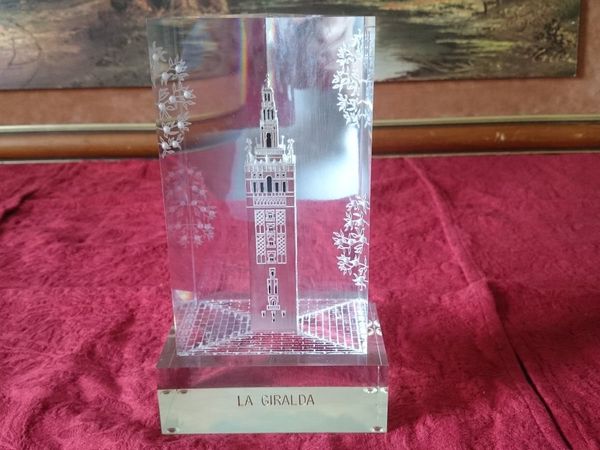 8.25 Inches Tall La Giralda Bell Tower Glass Prism - Main image