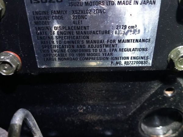 Isuzu 4LE1 diesel engine, - Main image