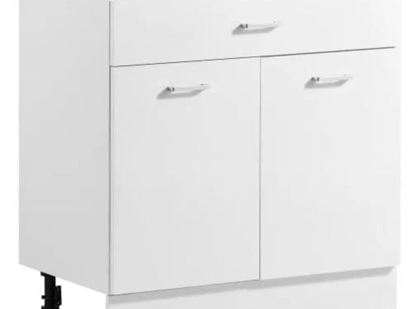 White Shaker Base Cabinet Ready to Assemble 80cmW - Main image