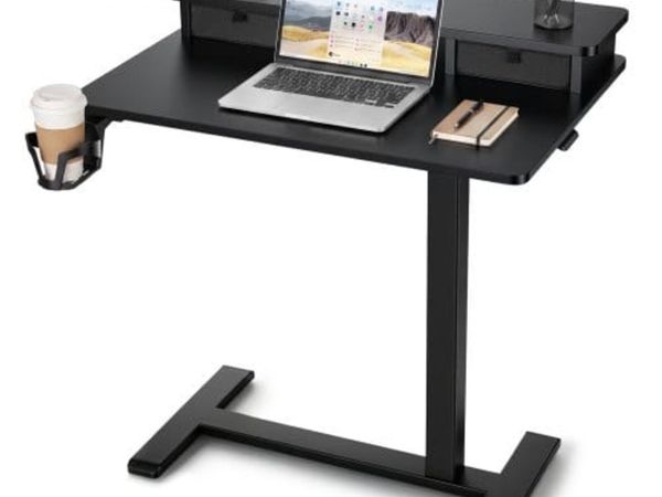Overbed Table 700 x 500 mm Mobile Bedside Table wi - Main image