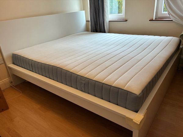 IKEA MALM Super King Bed + VALEVÅG Mattress - Main image