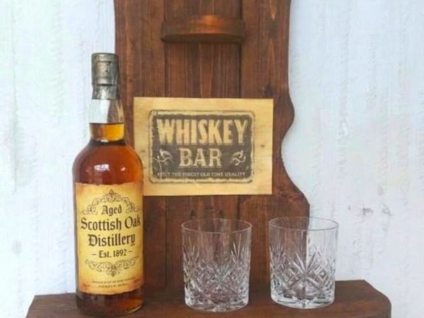 Rustic Floating Whiskey Bar / Display - Main image