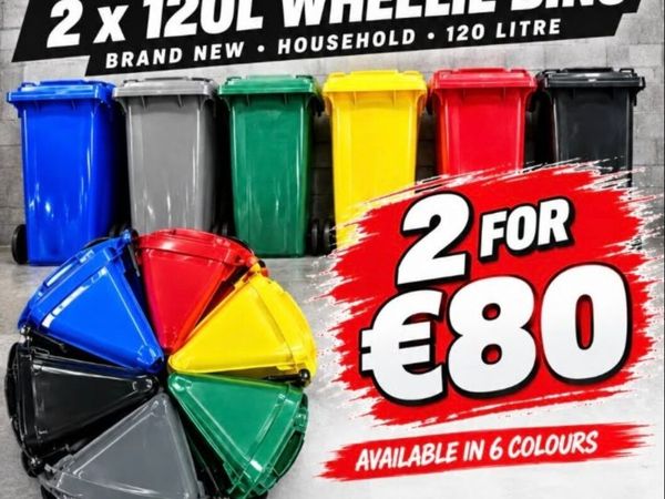 Offer on 2x new household wheelie bin - Main image